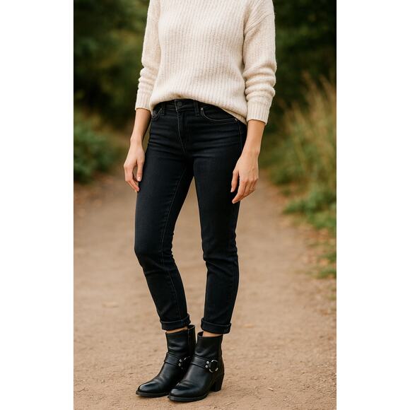 Frye Black Leather Harness Ankle Boots Women’s 6.5B Western Biker - Picture 2 of 9